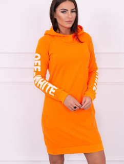 Šaty off White oranžově neonové