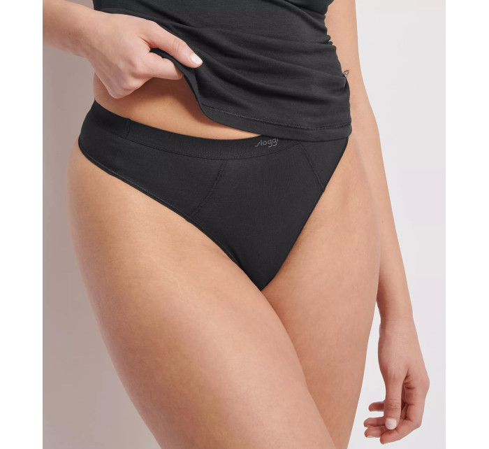 Dámská tanga EVER Ease String - BLACK - černá 0004 - SLOGGI