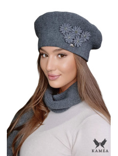 Dámský baret Beret model 20664349 Grafit - Kamea