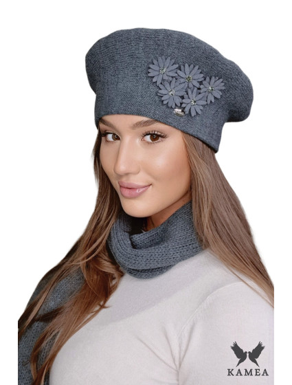 Dámský baret Beret model 20664349 Grafit - Kamea