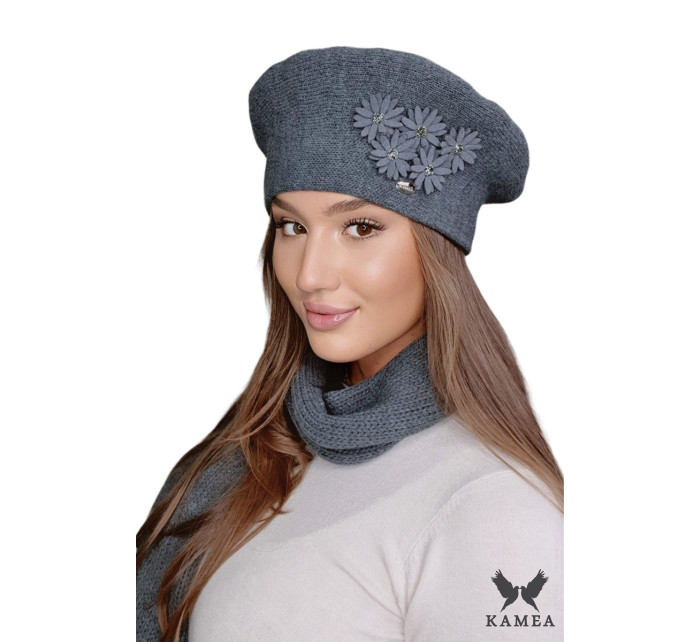 Dámský baret Beret model 20664349 Grafit - Kamea