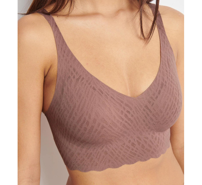 Dámská podprsenka ZERO Feel Bliss Bralette - BROWN - hnědá 1141 - SLOGGI