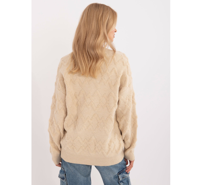 Sweter AT SW model 20463677 jasny beżowy - FPrice