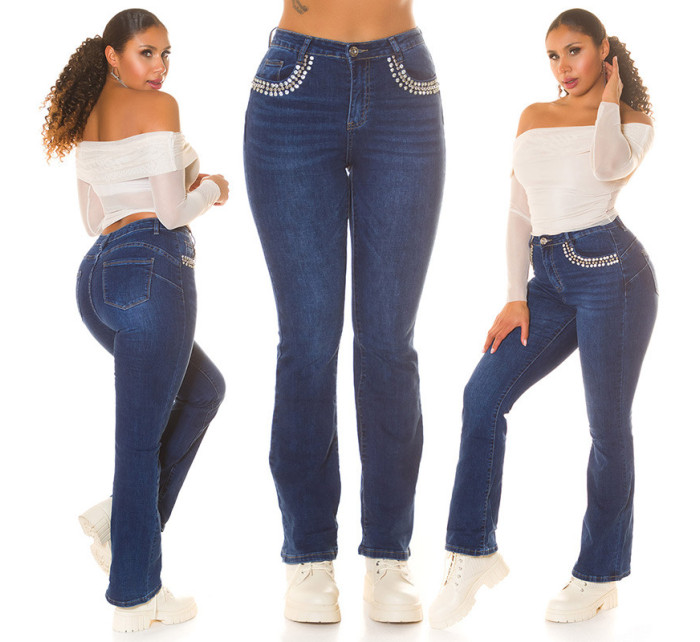 Sexy Highwaist Bootcut Jeans with glitter details