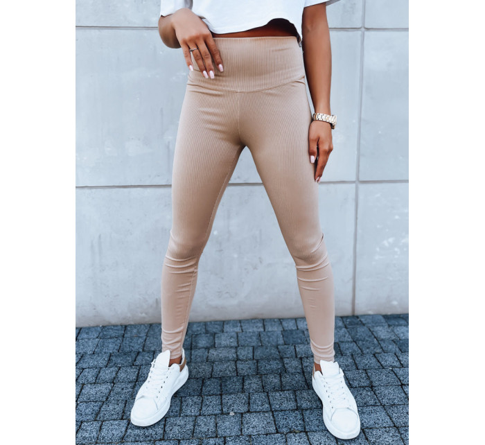 Dámské legíny LOOK ME camel Dstreet UY1620