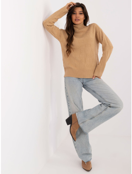 Sweter AT SW  camelowy model 20459081 - FPrice