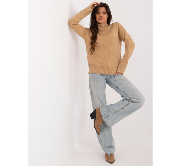 Sweter AT SW  camelowy model 20459081 - FPrice