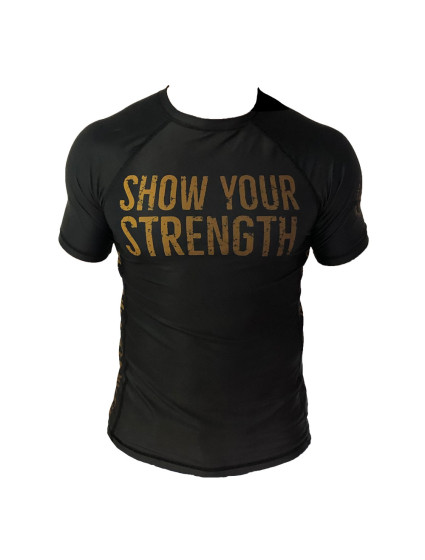 Tričko ShowYourStrength Rashguard Gold