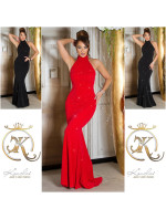 Sexy Red-Carpet KouCla Neck-Gown with glitter