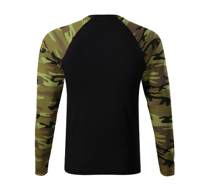 Camouflage LS triko unisex camouflage green