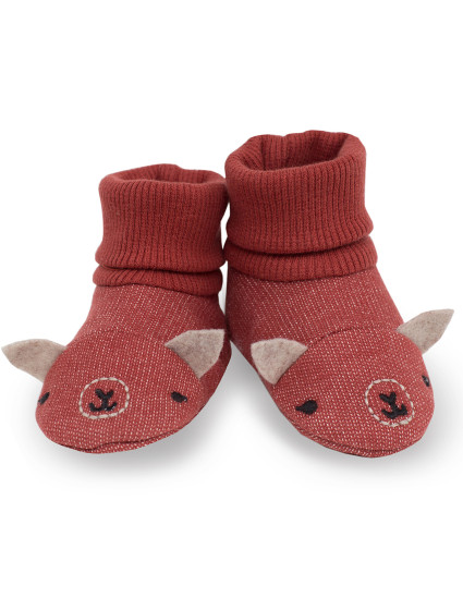 Pinokio Happy Llama Booties Červené