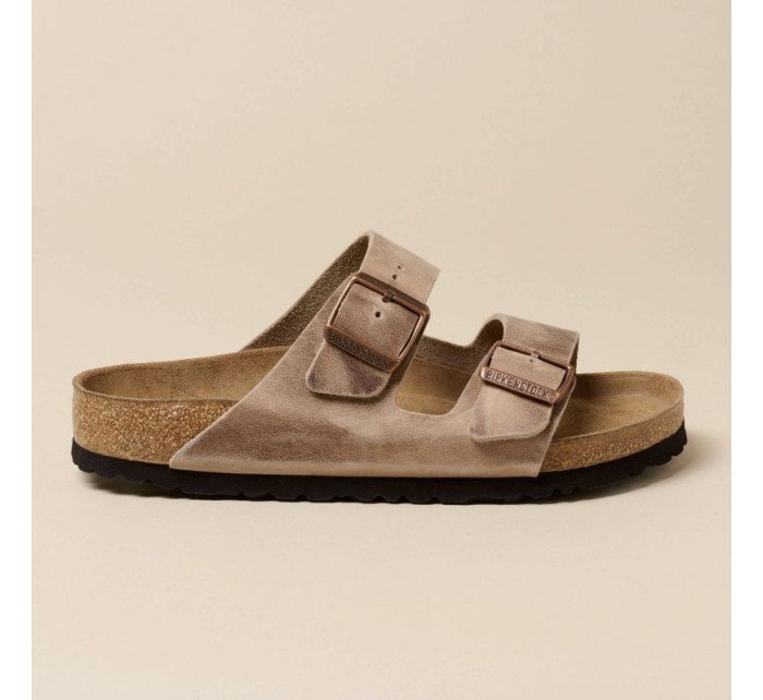 Birkenstock Arizona Soft Footbed Oiled Leather Tabacco Brown úzké žabky pro muže/dámy (0552813)