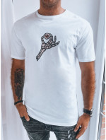 Bílé pánské tričko s potiskem Dstreet RX5283
