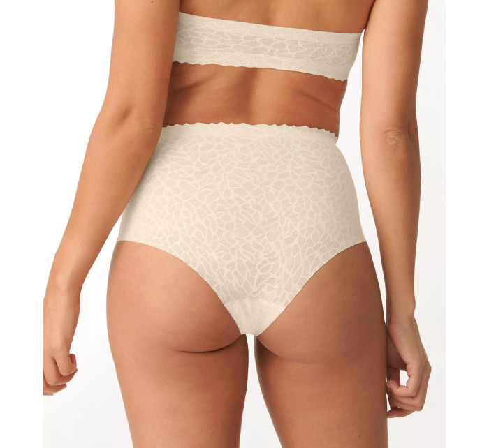 Dámské kalhotky Zero Feel Lace 2.0 High Waist - WHITE - ecru 6308 - SLOGGI