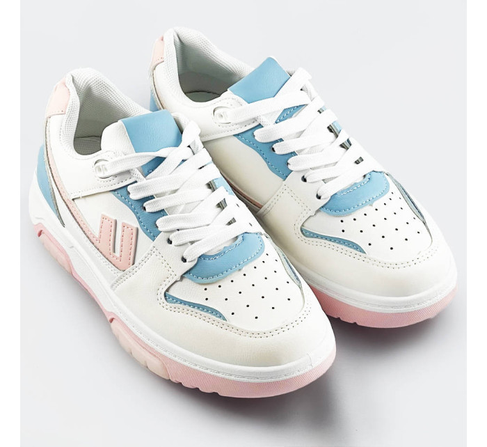 Bílo-světle modré dámské sportovní boty (AD-555)