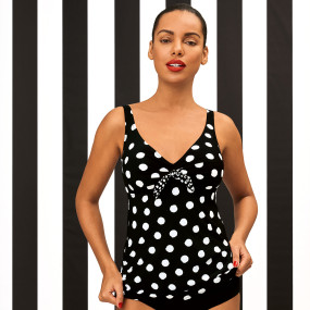 Style Alina Top tankini - horní díl 8860-1 černobílá - RosaFaia