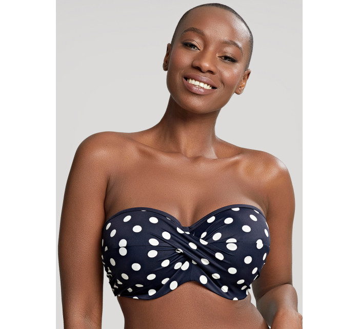 Dámský vrchní díl plavek Anya Riva Spot Bandeau navy/vanilla SW1453 - Panache