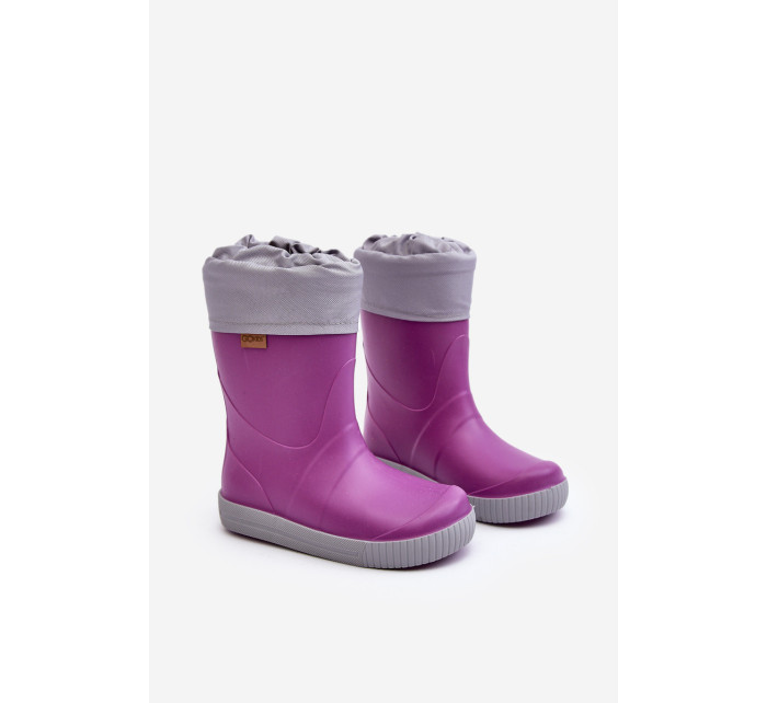 Dětské Wellingtonky s teplejším Snow Wave Gokids  Purple