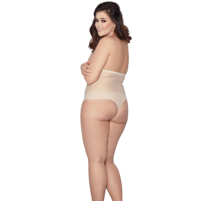 Dámská stahovací tanga Glam string beige - MITEX