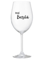 PANÍ BOŽSKÁ - čirá sklenice na víno 350 ml