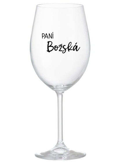 PANÍ BOŽSKÁ - čirá sklenice na víno 350 ml