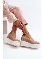 Dámské béžové espadrilky Malla Wedge