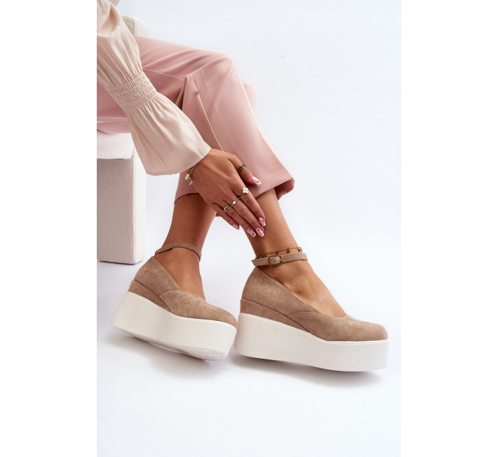 Dámské béžové espadrilky Malla Wedge