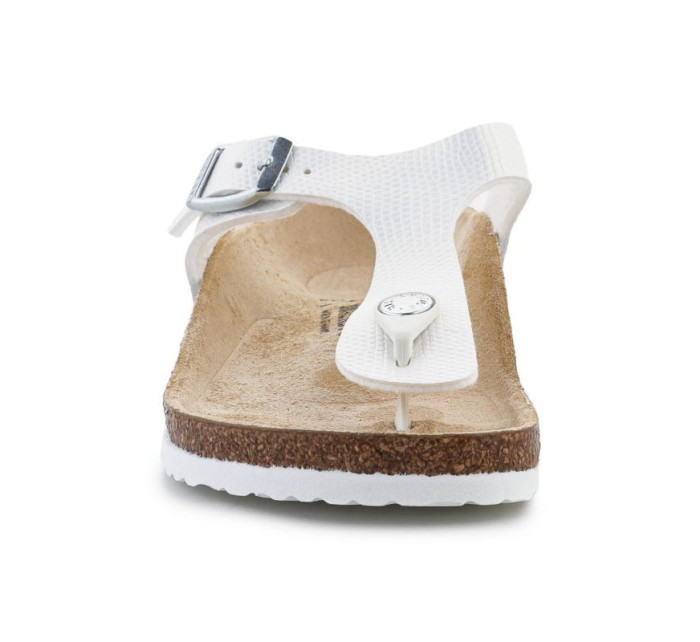 Dámské nazouváky / žabky Gizeh BS Jr 1027260 Bílá s hnědou - Birkenstock