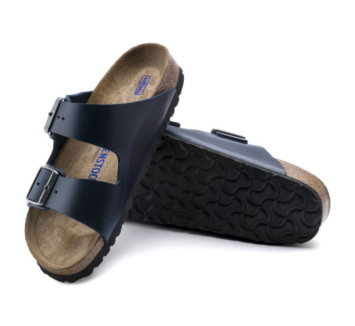 Arizona Soft bed Leather Žabky Blue   Leather model 20694266 - Birkenstock