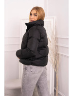 Zimní bunda s límečkem černá
