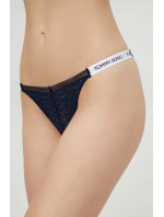 Dámská tanga HIGH LEG THONG UW0UW05160 C1G tm. modré - Tommy Hilfiger