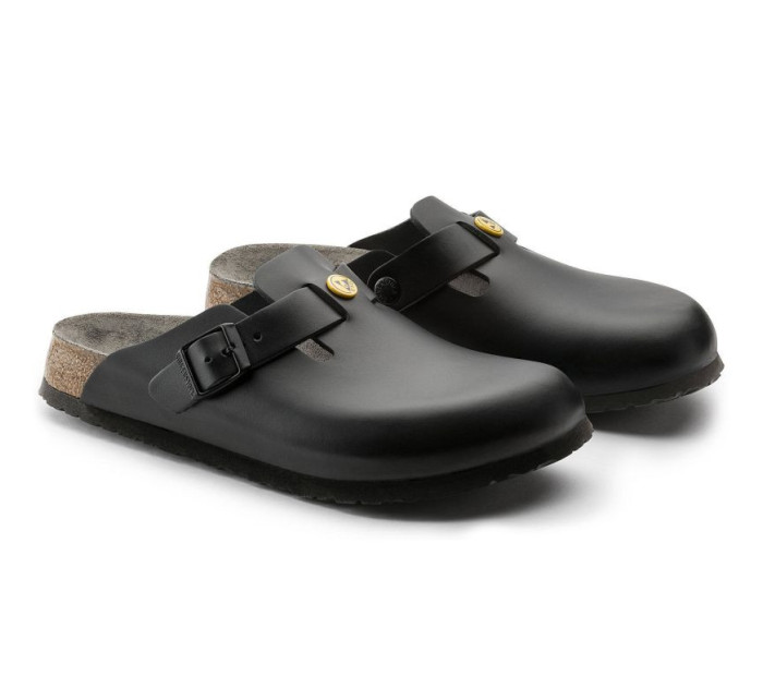 dámské dřeváky Boston Black z přírodní kůže žabky úzké úzké model 20693923 - Birkenstock