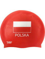 AQUA SPEED Plavecká čepice Polska Red