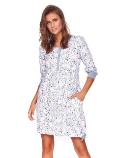 Dámská noční košile model 16166506 bílá s květinami - DN Nightwear