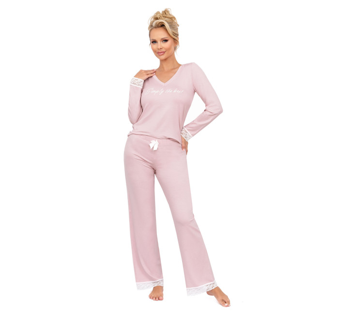 Pyžamo model 20571188 Long Powder Pink - Donna