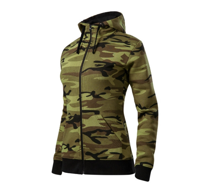 Camo Zipper mikina dámská camouflage green