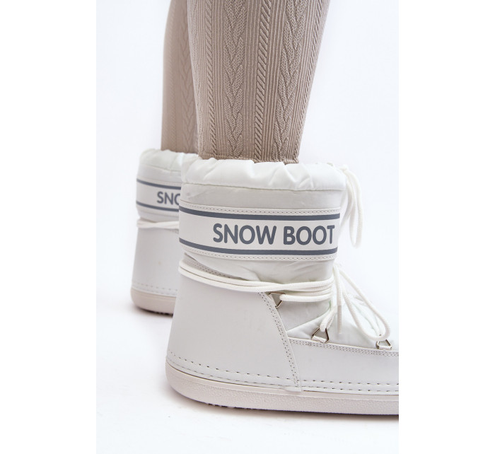 Dámské bílé boty do sněhu se zavazováním Soia