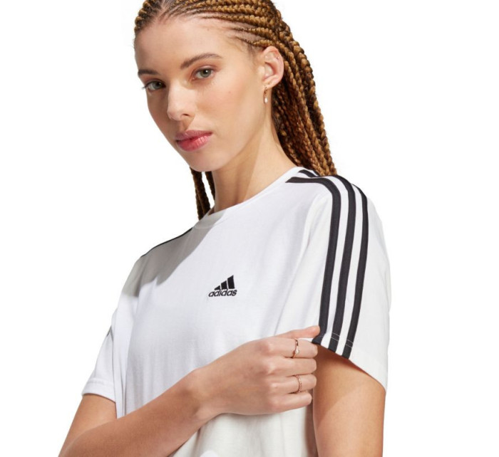 Adidas Essentials Tričko s třemi pruhy Crop Top W HR4915