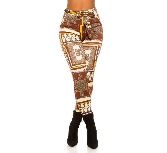 Trendy model 19596000 pants with belt - Style fashion