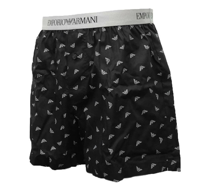 Pánské trenýrky 110991 4R576 35221 černé s potiskem - Emporio Armani