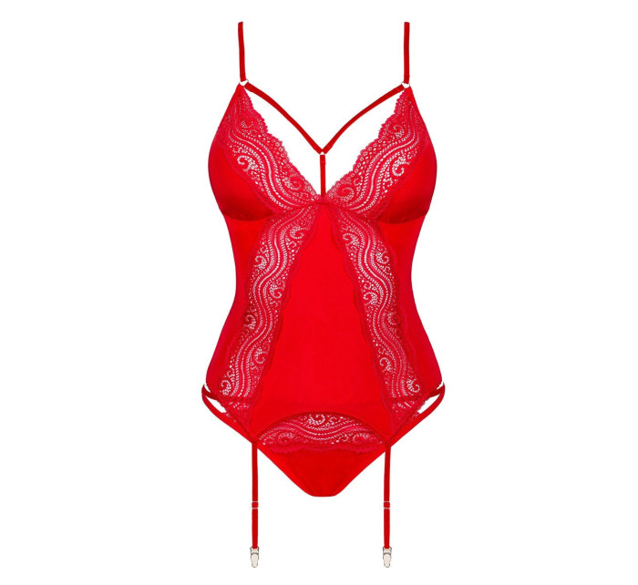 Dámský erotický korzet Diyosa corset red - OBSESSIVE