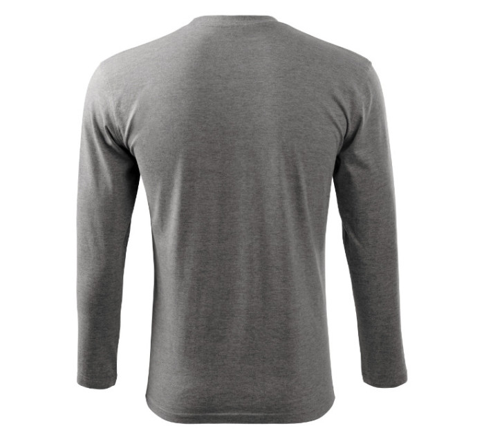 Long Sleeve triko unisex tmavě šedý melír