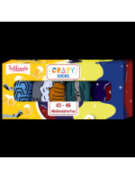 Dárková krabička zábavných crazy ponožek 4 páry CRAZY SOCKS BOX - BELLINDA - modrá