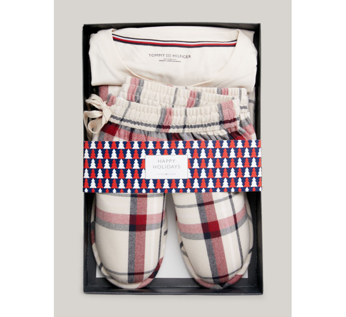 Zavřít na tělo Dámské dárkové balíčky GIFT PYJ FLANNEL PANTS & SLIPPER UW0UW048530TA - Tommy Hilfiger