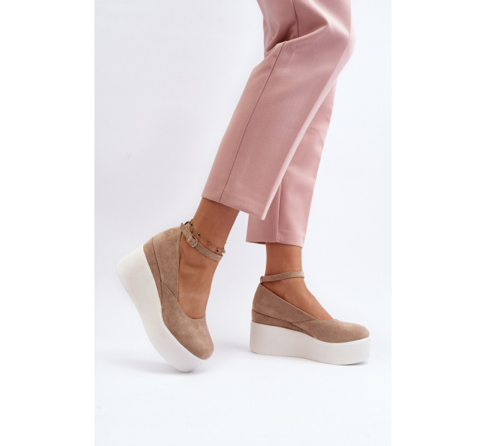 Dámské béžové espadrilky Malla Wedge