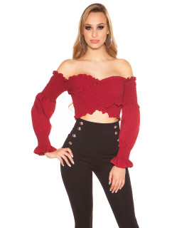 Sexy Carmen Crop Shirt