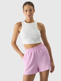 Dámský crop top slim 4F - krémový