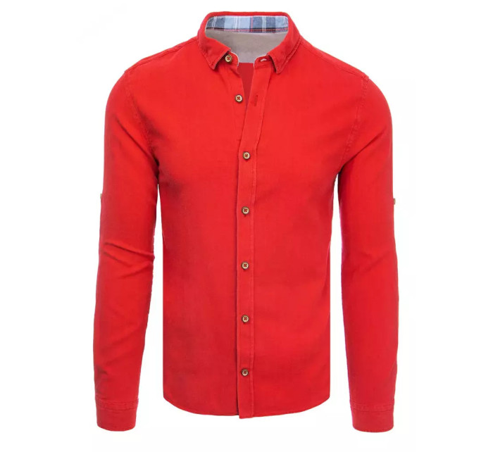 Červená pánská košile Dstreet DX2266