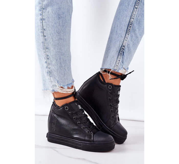 Leather Wedge Sneakers Big Star EE274127 Black