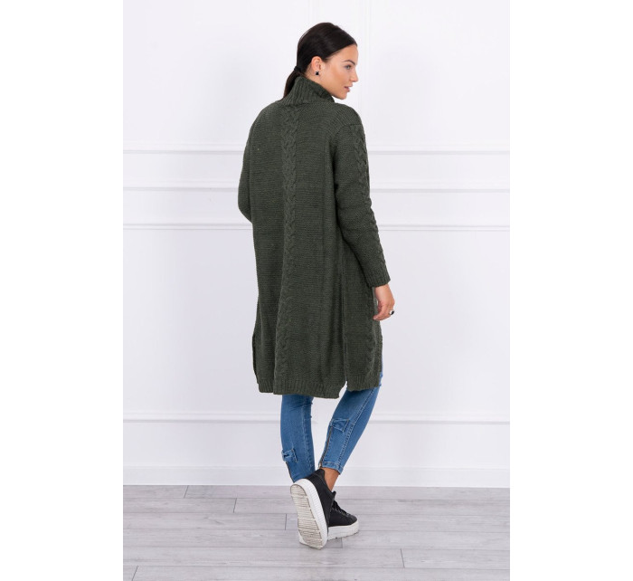 Svetr Cardigan splétá cop khaki